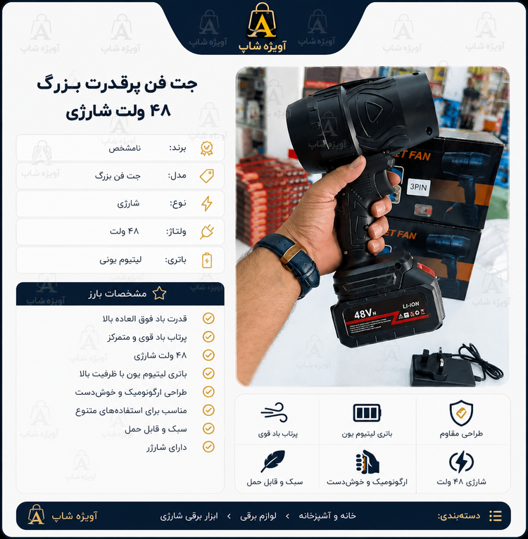 جت فن پرقدرت بزرگ – پرتاب باد قوی
